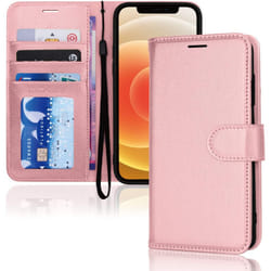 TECHGEAR iPhone 12 / iPhone 12 Pro Leather Wallet Case, Flip Protective Case Cover with Wallet Card Holder, Stand and Wrist...