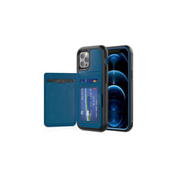 TECHGEAR iPhone 12, iPhone 12 Pro Case, Tough Armoured Card Wallet 360 Shock Proof Protective Case Cover with Card Slots Wallet & Stand