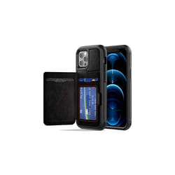 TECHGEAR Apple iPhone 12 Pro Max Case, Tough Armoured Card Wallet 360 Shock Proof Protective Case Cover with Card Slots Wallet & Stand
