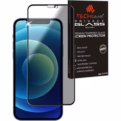 TECHGEAR Anti Spy Screen Protector for iPhone 12 Mini - PRIVACY Filter 3D GLASS Edition Genuine Tempered Glass Full Screen Pr ...