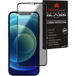 TECHGEAR Anti Spy Screen Protector for iPhone 12 Mini - PRIVACY Filter 3D GLASS Edition Genuine Tempered Glass Full Screen Protector