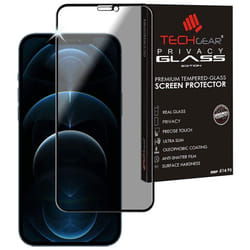 TECHGEAR Anti Spy Screen Protector for iPhone 12 Pro Max - PRIVACY Filter 3D GLASS Edition Genuine Tempered Glass Full Screen...