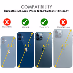[2 Pack] TECHGEAR Anti Spy Screen Protector for iPhone 12, iPhone 12 Pro - PRIVACY Filter GLASS Edition Genuine Tempered Glass...