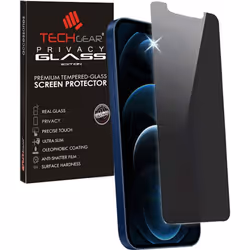TECHGEAR Anti Spy Screen Protector for iPhone 12 Pro Max - PRIVACY Filter GLASS Edition Genuine Tempered Glass Screen Protect ...