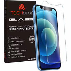 TECHGEAR GLASS Edition for iPhone 12 Mini 5.4", Tempered Glass Screen Protector Cover [2.5D Round Edge] [9H Hardness] [Crysta ...