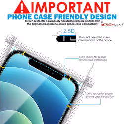 TECHGEAR GLASS Edition for iPhone 12, iPhone 12 Pro 6.1" Tempered Glass Screen Protector Cover [2.5D Round Edge] [9H Hardness]...
