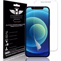 TECHGEAR Screen Protector fits iPhone 12 Mini 5.4" [Screen Angel Edition] [Bubble Free] [FULL Screen Coverage] HD Clear Flexi ...
