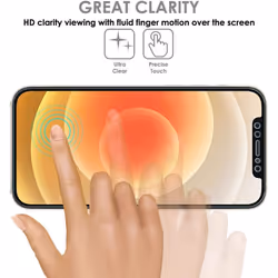 TECHGEAR Screen Protector fits iPhone 12 Mini 5.4" [Screen Angel Edition] [Bubble Free] [FULL Screen Coverage] HD Clear Flexible TPU Film