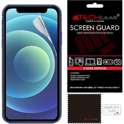 TECHGEAR [Pack of 5] Screen Protectors for iPhone 12 Pro - CLEAR LCD Screen Protector with Cleaning Cloth & Application Card