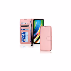 TECHGEAR Moto G9 Plus Leather Wallet Case, Flip Protective Case Cover with Wallet Card Holder, Stand & Wrist Strap, PU Leathe ...
