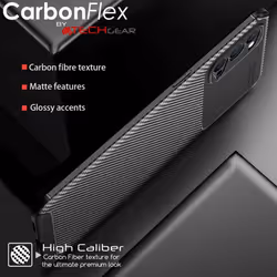 TECHGEAR Carbon Fibre Case for Oppo Reno4 5G [CarbonFlex Case] Flexible, Shockproof, Ultra Slim, Soft TPU Protective Shell...