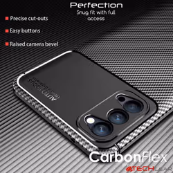 TECHGEAR Carbon Fibre Case for Oppo Reno4 5G [CarbonFlex Case] Flexible, Shockproof, Ultra Slim, Soft TPU Protective Shell...