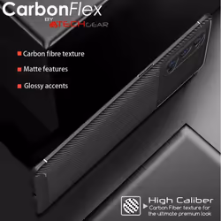 TECHGEAR Carbon Fibre Case for Oppo Reno4 Pro 5G [CarbonFlex Case] Flexible, Shockproof, Ultra Slim, Soft TPU Protective Shell...