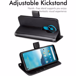 TECHGEAR Case Fits Nokia 3.4 Leather Wallet Case, Flip Protective Case Cover with Wallet Card Holder, Stand and Wrist Strap -...