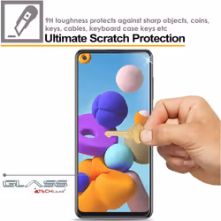 TECHGEAR GLASS Edition Compatible with Samsung Galaxy A42 5G, Tempered Glass Screen Protector Cover [9H Hardness] [No-Bubble]