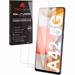 2 Pack TECHGEAR GLASS Edition Compatible with Samsung Galaxy A42 5G, Tempered Glass Screen Protector Covers [9H Hardness] [No ...