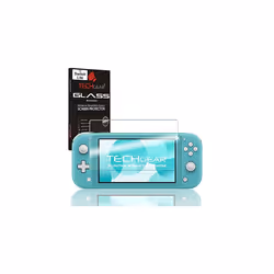 Switch Lite Accessory Bundle - Premium Slim Hard Protective Carry Travel & Storage Case Cover, 1x Tempered Glass & 2m USB Cable - Yellow
