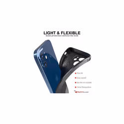 TECHGEAR iPhone 12 Mini Case, Premium Slim Black Carbon Fibre Design Soft Flexible Protective Case [Corner Edge Protection] [Raised Bevel] Case Cover