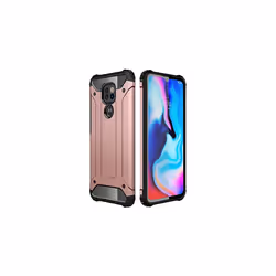 TECHGEAR Moto E7 Plus Tough Armoured Case - ShockProof, Rugged, Sturdy, Heavy Duty Protective Case Cover Designed for Motorola Moto E7 Plus (Pink)