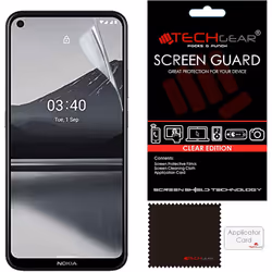 [3 Pack] TECHGEAR Screen Protectors Compatible with Nokia 5.4, CLEAR LCD Screen Protectors Cover Guards