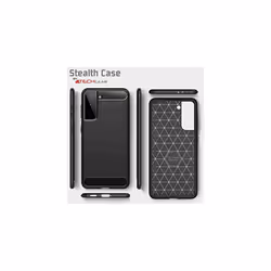Samsung Galaxy S21 Plus Carbon Fibre Case [Stealth Case] Flexible, Shockproof, Ultra Slim, Soft TPU Protective  Cover with Carbon Fibre Detailing