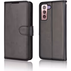 TECHGEAR Galaxy S21 Plus Leather Wallet Case, Flip Protective Case Cover with Wallet Card Holder, Stand and Wrist Strap - Black...