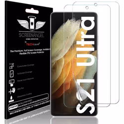 TECHGEAR [2 Pack Screen Protector fits Samsung Galaxy S21 Ultra [Screen Angel Edition] [In-Display Fingerprint Support][Case. ...