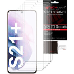 TECHGEAR Screen Protectors [5 Pack] Compatible with Samsung Galaxy S21 Plus / S21+ 5G, CLEAR LCD Screen Protectors Cover Guards