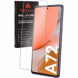 TECHGEAR GLASS Edition Compatible with Samsung Galaxy A72, Tempered Glass Screen Protector Cover [9H Hardness] [No-Bubble]