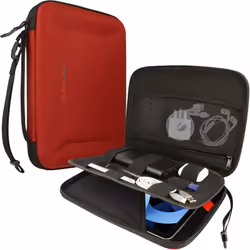 TECHGEAR Portfolio Tablet Sleeve Organiser - Zipped Hard Shell Protective Business Carry Cover Bag Holder Case Fits iPad Pro. ...