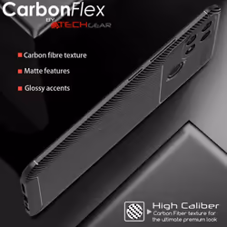 TECHGEAR Carbon Fibre Case for Oppo A15 / A15s [CarbonFlex Case] Flexible, Shockproof, Ultra Slim, Soft TPU Protective Shell...