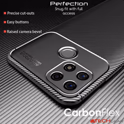 TECHGEAR Carbon Fibre Case for Oppo A15 / A15s [CarbonFlex Case] Flexible, Shockproof, Ultra Slim, Soft TPU Protective Shell...