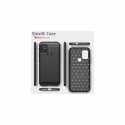 Moto G30 / G10 Carbon Fibre Case [Stealth Case] Flexible, Shockproof, Ultra Slim, Soft TPU Protective Shell Cover with Carbon Fibre Detailing