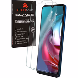 2 Pack of TECHGEAR GLASS Edition Compatible for Motorola Moto G30 & Moto G10, Tempered Glass Screen Protector Covers [2.5D...
