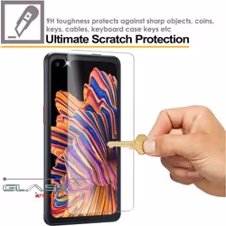 TECHGEAR GLASS Edition Compatible for Samsung Galaxy XCover Pro, Tempered Glass Screen Protector Cover [9H Hardness] [No-Bubble]
