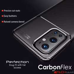 TECHGEAR Case fits OnePlus 9 Pro [CarbonFlex Case] Premium Flexible Soft Shockproof Slim Fit Case Cover with Carbon Fibre...