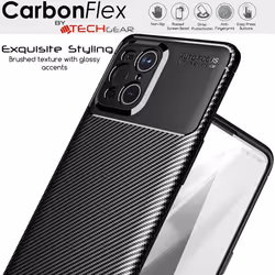 TECHGEAR Carbon Fibre Case for Oppo Find X3 Pro 5G [CarbonFlex Case] Flexible, Shockproof, Ultra Slim, Soft TPU Protective...