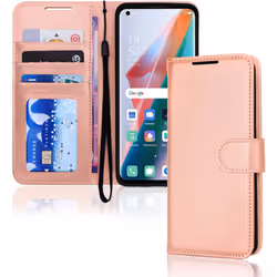 TECHGEAR Leather Wallet Case for Oppo Find X3 Pro 5G, Flip Protective Case Cover with Wallet Card Holder, Stand & Wrist Strap ...