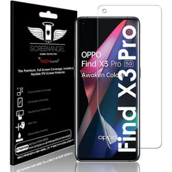 TECHGEAR Screen Protector fits Oppo Find X3 Pro 5G [Screen Angel Edition] [Case Friendly] [Bubble Free] [FULL Screen Coverage] TPU Film