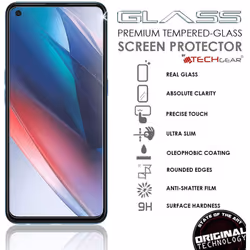 TECHGEAR 2 Pack of GLASS Edition for Oppo Find X3 Lite 5G, Tempered Glass Screen Protectors Cover [2.5D Round Edge] [9H...