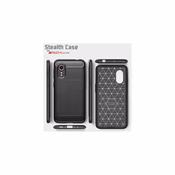 Samsung Galaxy XCover 5 Carbon Fibre Case [Stealth Case] Flexible, Shockproof, Ultra Slim, Soft TPU Protective Cover with Carbon Fibre Detailing