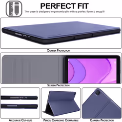 TECHGEAR Case for Huawei MatePad T10 9.7" / T10s 10.1" Premium PU Leather Slim Case Tri-fold Stand Cover with Soft TPU Holder &...