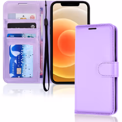 TECHGEAR iPhone 12 / iPhone 12 Pro Leather Wallet Case, Flip Protective Case Cover with Wallet Card Holder, Stand and Wrist.. ...