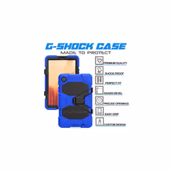 TECHGEAR G-SHOCK Case Fits Samsung Galaxy Tab A7 Lite 8.7" 2021 (SM-T220 / SM-T225) HEAVY DUTY Shockproof Case with Stand, Kids Schools Workman - Blue