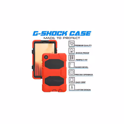 TECHGEAR G-SHOCK Case Fits Samsung Galaxy Tab A7 Lite 8.7" 2021 (SM-T220 / SM-T225) HEAVY DUTY Shockproof Case with Stand, Kids Schools Workman - Red
