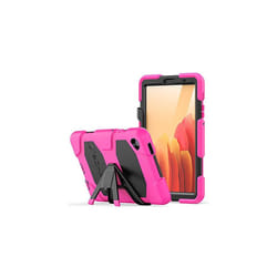TECHGEAR G-SHOCK Case Fits Samsung Galaxy Tab A7 Lite 8.7" 2021 (SM-T220 / SM-T225) HEAVY DUTY Shockproof Case with Stand, Kids Schools Workman - Pink
