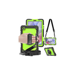 TECHGEAR UTILITY Case for Samsung Galaxy Tab A7 Lite 8.7" (SM-T220 / SM-T225) HEAVY DUTY Armour Shockproof Case with Stand, Hand and Shoulder - Green