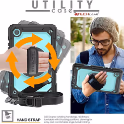 TECHGEAR UTILITY Case fits Samsung Galaxy Tab A7 Lite 8.7" (SM-T220 / SM-T225) Tough Rugged HEAVY DUTY Armour Shockproof Impact...