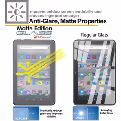 TECHGEAR Anti-Glare Screen Protector for Amazon Fire HD 10" / HD 10" Plus Tablets (2021 / 11th Generation) MATTE GLASS Tempered Glass Protector