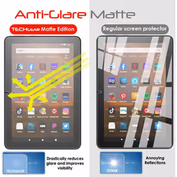 TECHGEAR [2 Pack] Fire HD 10" / HD 10" Plus Anti Glare Screen Protectors, MATTE Screen Protector s for Amazon Fire HD 10" / HD 10" Plus Tablets